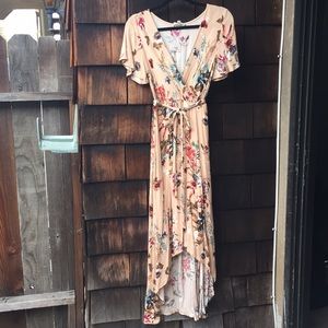 Floral high low dress